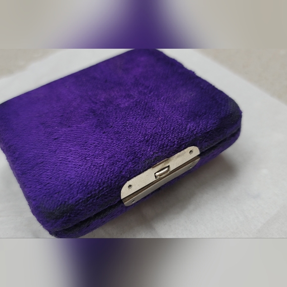 RARE - ELGIN AMERICAN || Rex Mesh Guilloche Enamel Compact Mirror - VINTAGE - Picture 7 of 7